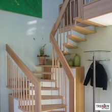 Holztreppe mit Longlife-Stufen